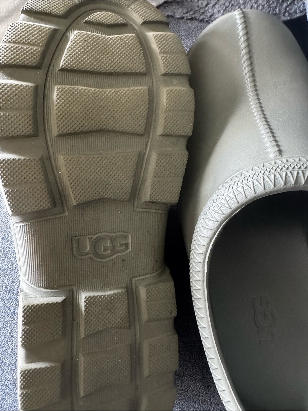 UGG Olive Green Slip-On Clogs - Picture 4 of 5